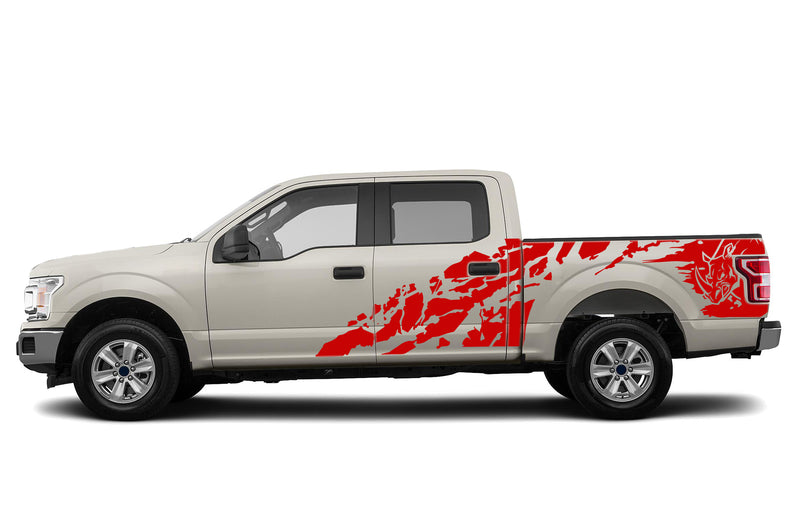 Rhino shredded graphics decals for Ford F150 2015-2020