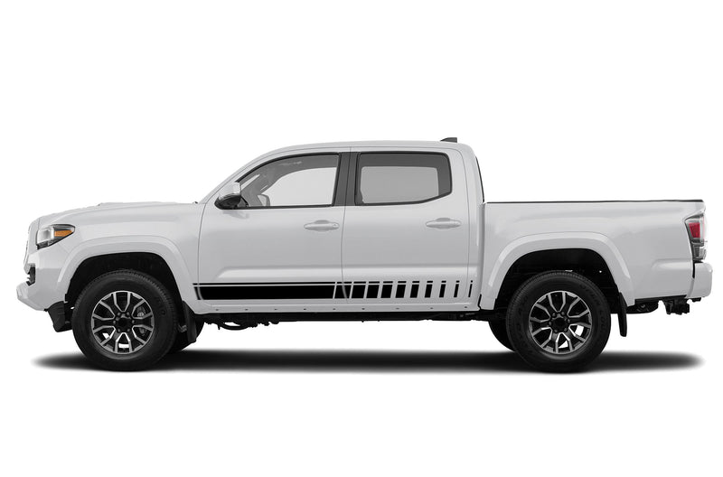 Rocker panel side stripes graphics compatible decals for Toyota Tacoma