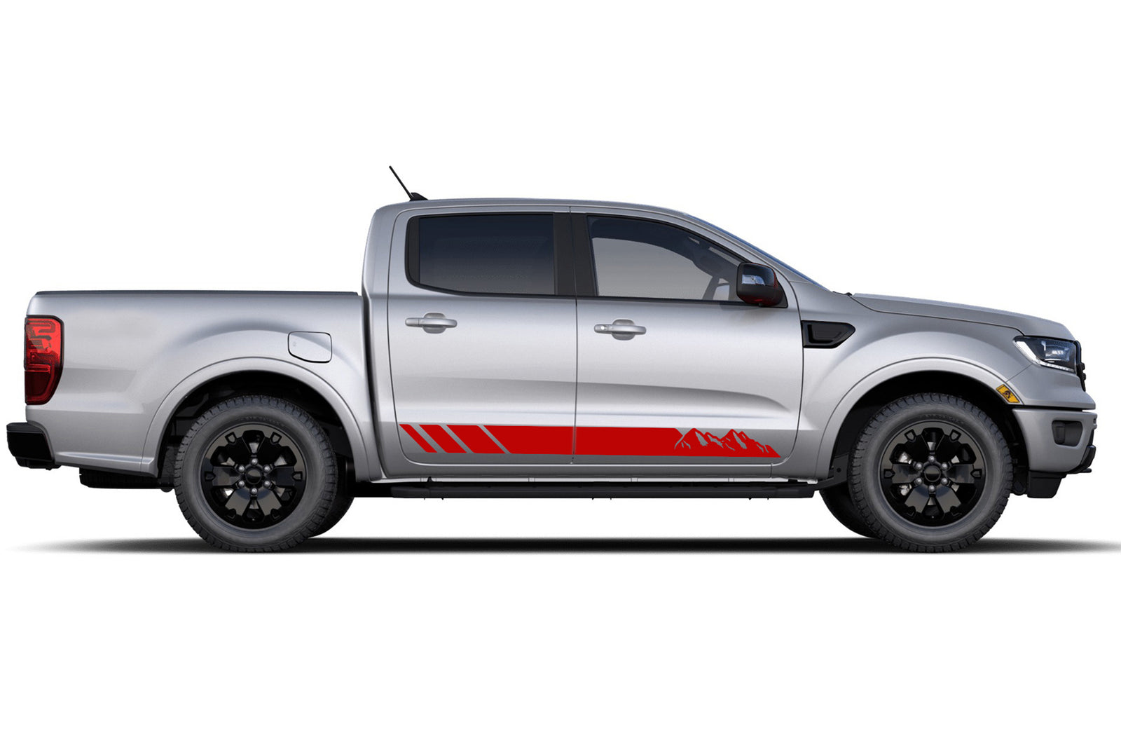 Rocker panel mountains stripes side graphics decals for Ford Ranger ...