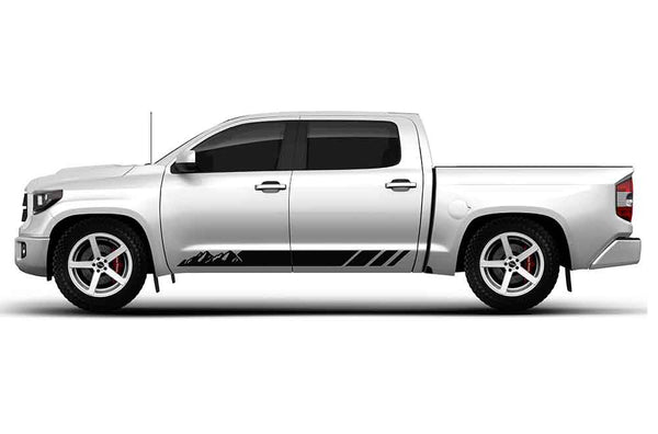 Rocker panel mountains stripes graphics decals for Toyota Tundra