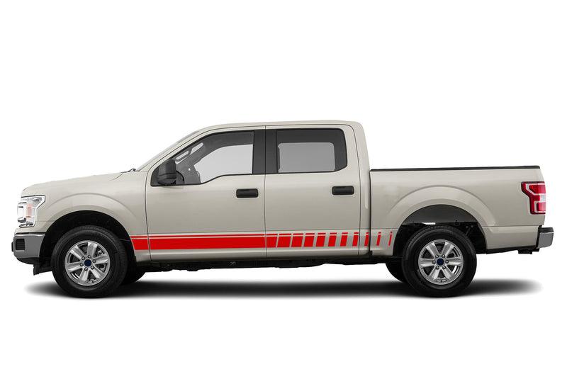 Rocker panel side stripes graphics decals for Ford F150 2015-2020