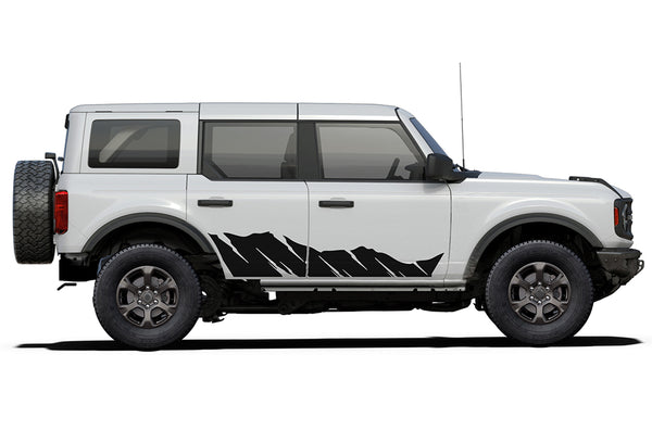 Shred stripe door side decals graphics compatible with Ford Bronco