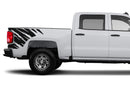 Shredded side bed graphics decals for Chevrolet Silverado 2014-2018
