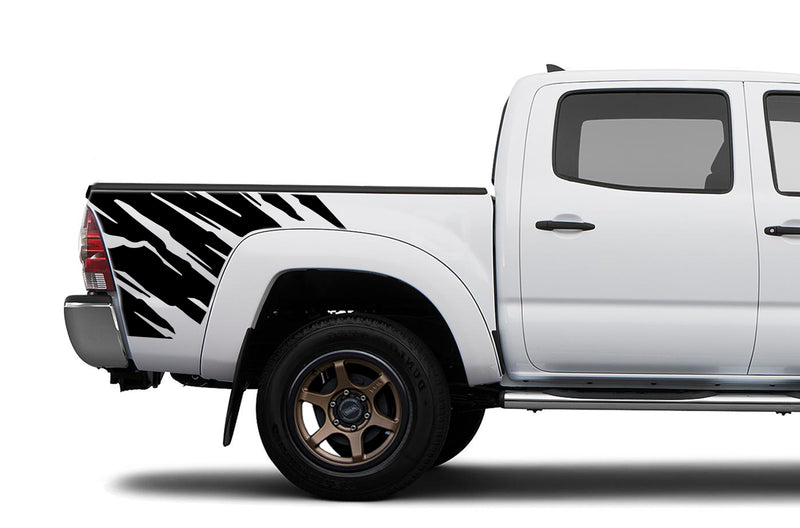 Shredded bed side graphics decals for Toyota Tacoma 2005-2015