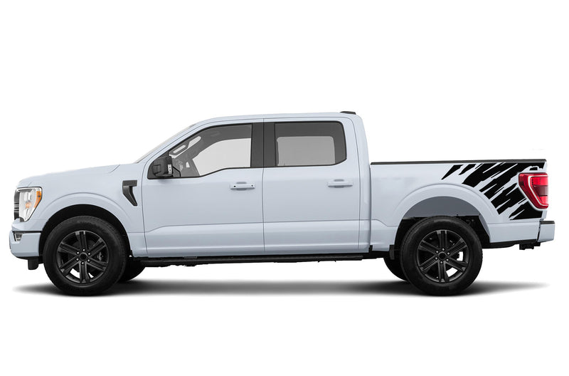 Shredded side bed graphics decals for Ford F150