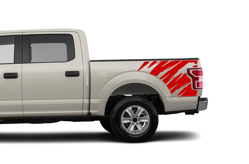 Shredded side bed graphics decals for Ford F150 2015-2020