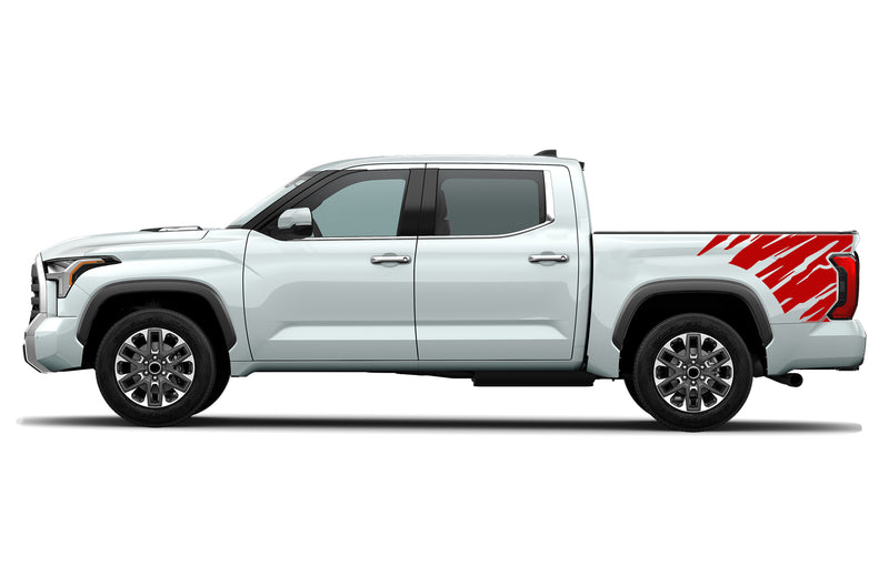 Shredded side bed graphics decals for Toyota Tundra