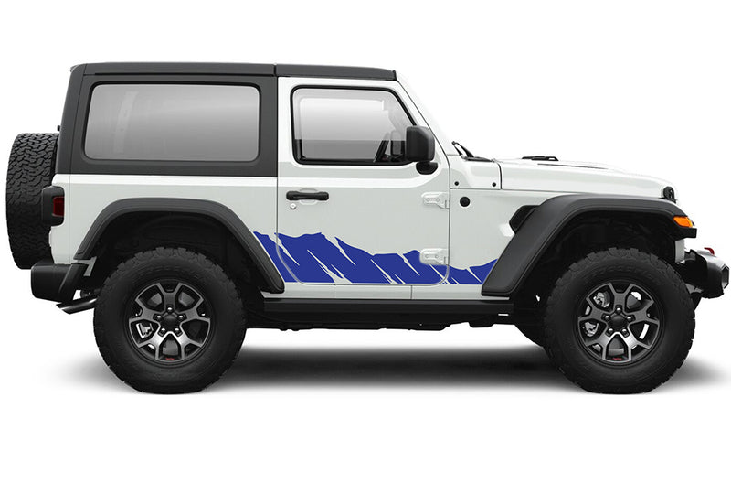 Shred stripes door graphics decals compatible with Jeep Wrangler JL 2 doors