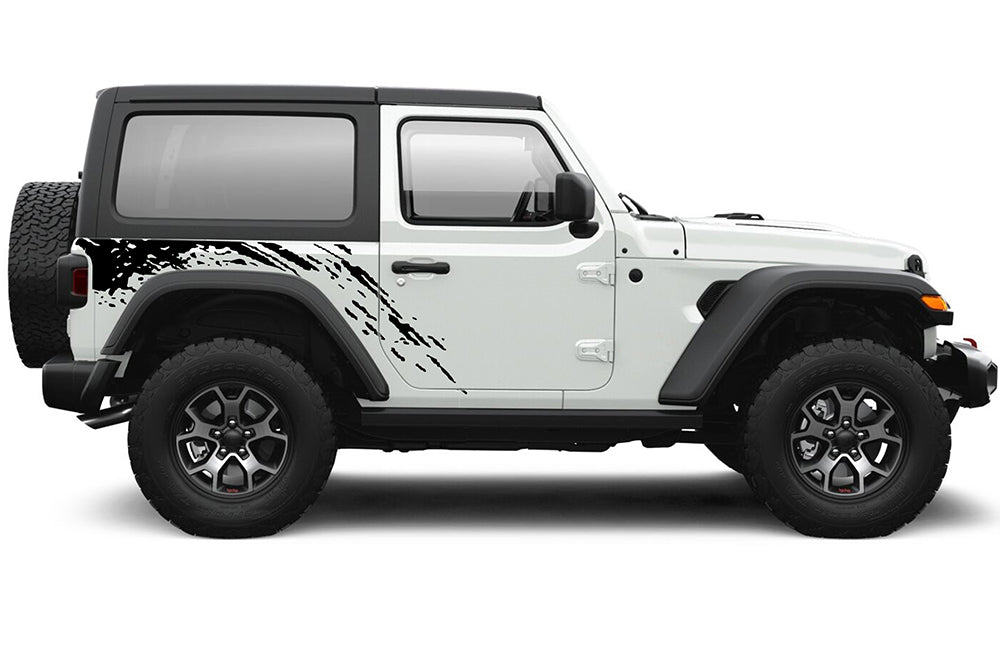 Back splash graphics decals compatible with Jeep Wrangler JL 2 doors