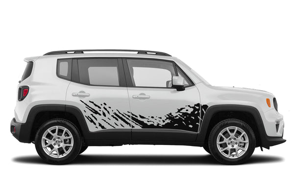 Side door splash side graphics decals compatible with Jeep Renegade