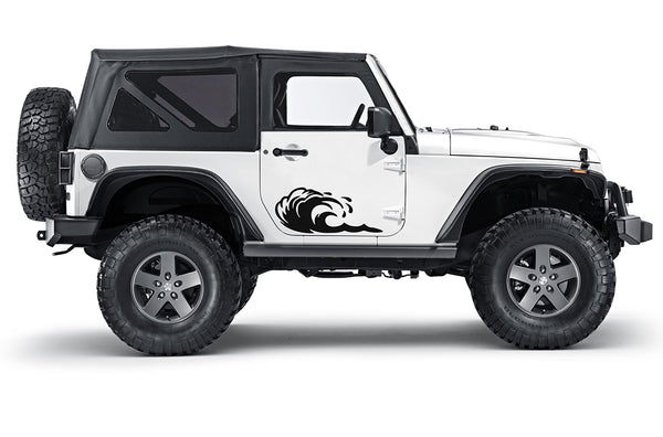 Side wave decals graphics compatible with Jeep Wrangler JK 2 doors