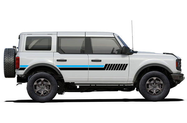 Side hash lines stripes graphics decals compatible with Ford Bronco