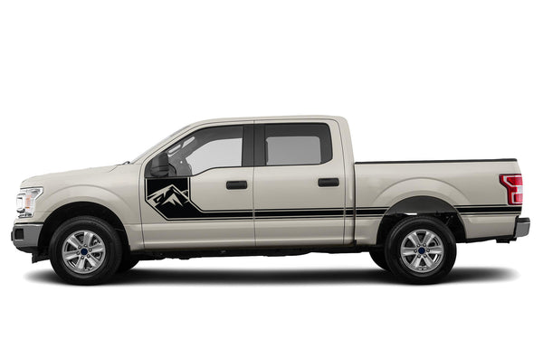 Side line mountain stripes graphics decals for Ford F150 2015-2020