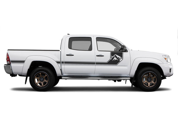 Side line mountain stripes graphics decals for Toyota Tacoma 2005-2015