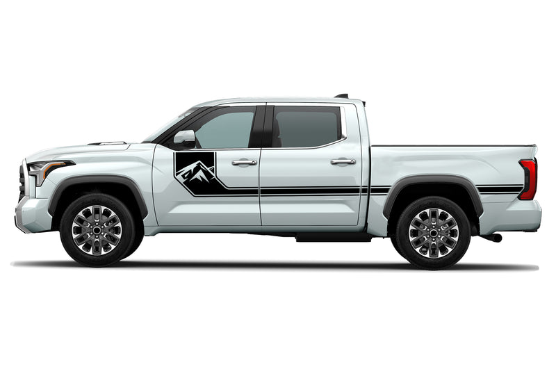 Side line mountain stripes graphics decals for Toyota Tundra