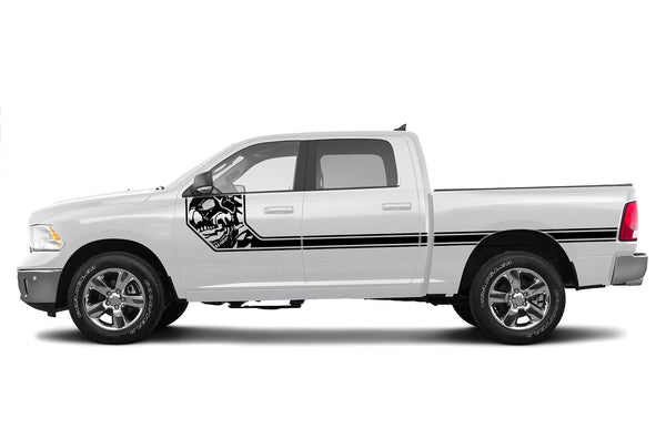 Side line nightmare stripes graphics decals for Dodge Ram 2009-2018