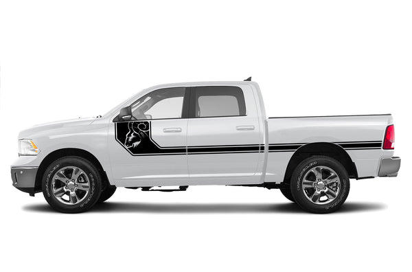 Side line ram stripes graphics decals for Dodge Ram 2009-2018