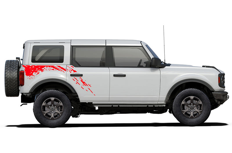 Side back splash graphics decals compatible with Ford Bronco