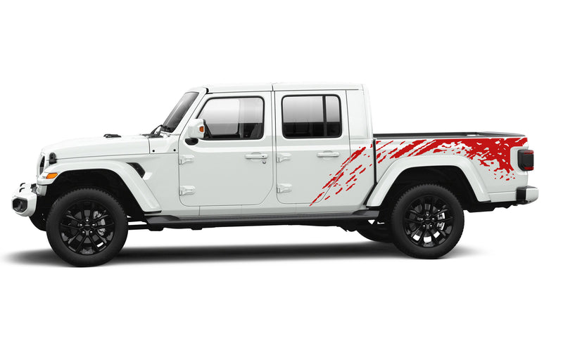 Side back splash graphics decals compatible with Jeep Gladiator JT