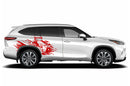 Side back wild bull graphics decals for Toyota Highlander