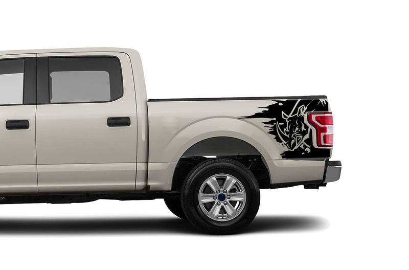 Side bed rhino decals graphics compatible with Ford F150 2015-2020