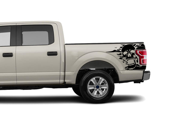 Side bed skull decals graphics compatible with Ford F150 2015-2020