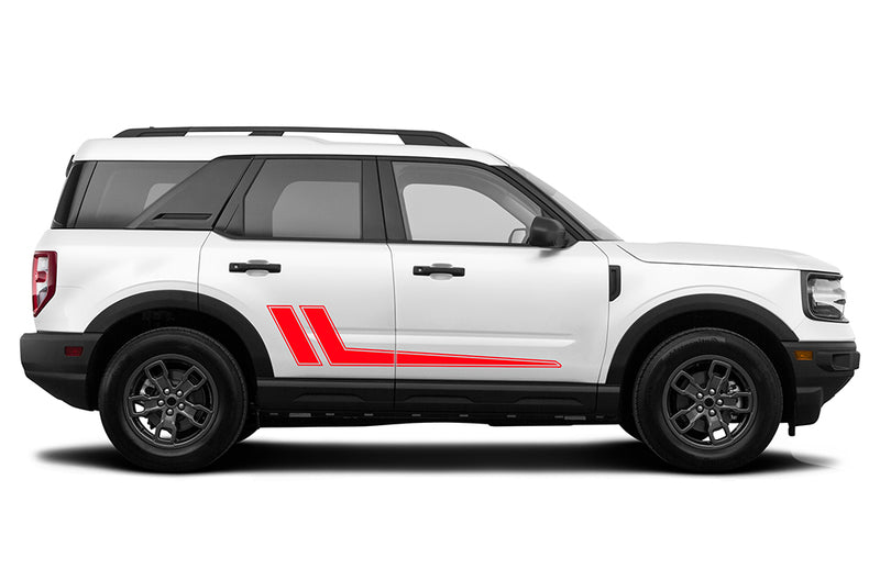 Side direction stripes graphics decals compatible with Ford Bronco Sport