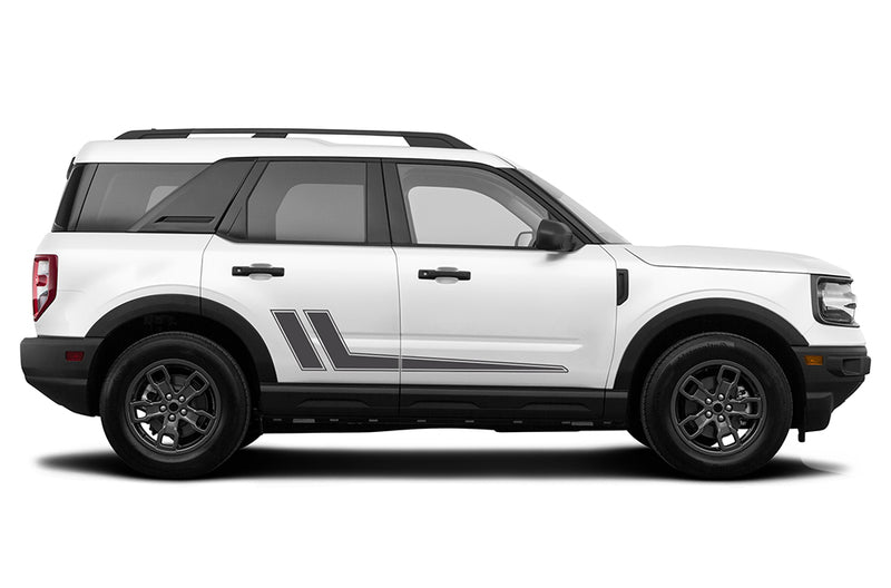 Side direction stripes graphics decals compatible with Ford Bronco Sport