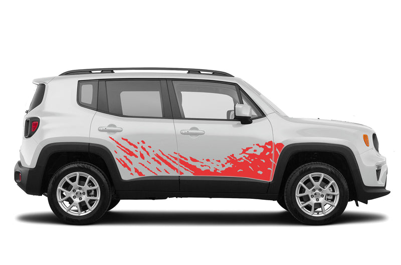 Side door splash side graphics decals compatible with Jeep Renegade