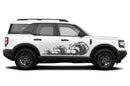 Side door wave graphics decals compatible with Ford Bronco Sport