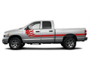 Side line US flag stripes graphics decals for Dodge Ram 2002-2008
