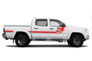 Side line US flag stripes decals graphics compatible with Toyota Tacoma 2005-2015