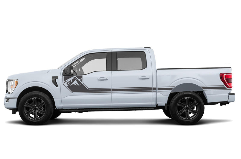 Side line mountain stripes graphics decals for Ford F150