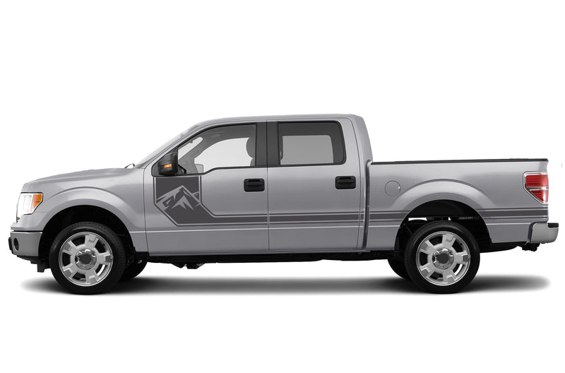 Side line mountain stripes graphics decals for Ford F150 2009-2014