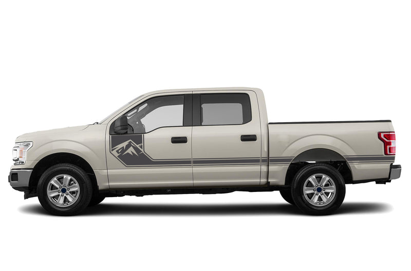 Side line mountain stripes graphics decals for Ford F150 2015-2020