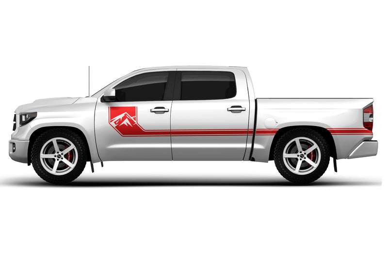 Side line mountain stripes graphics decals for Toyota Tundra