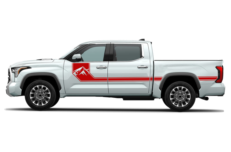 Side line mountain stripes graphics decals for Toyota Tundra