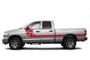 Side line nightmare stripes graphics decals for Dodge Ram 2002-2008