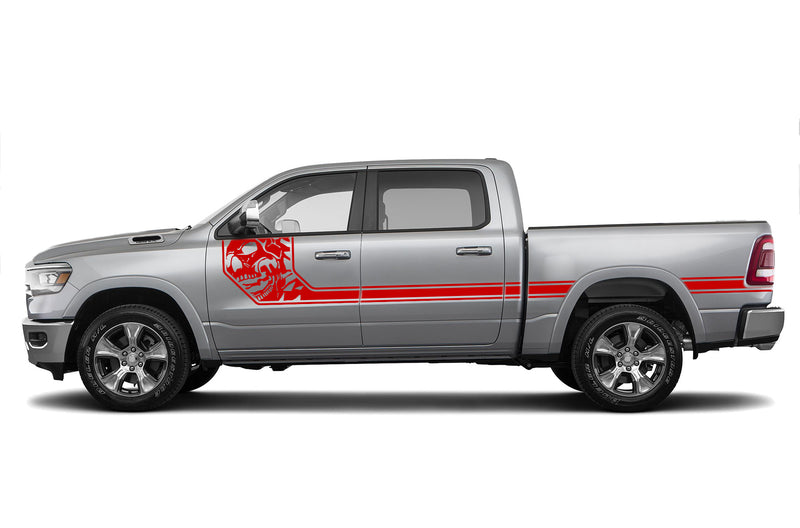 Side line nightmare stripes graphics decals for Dodge Ram