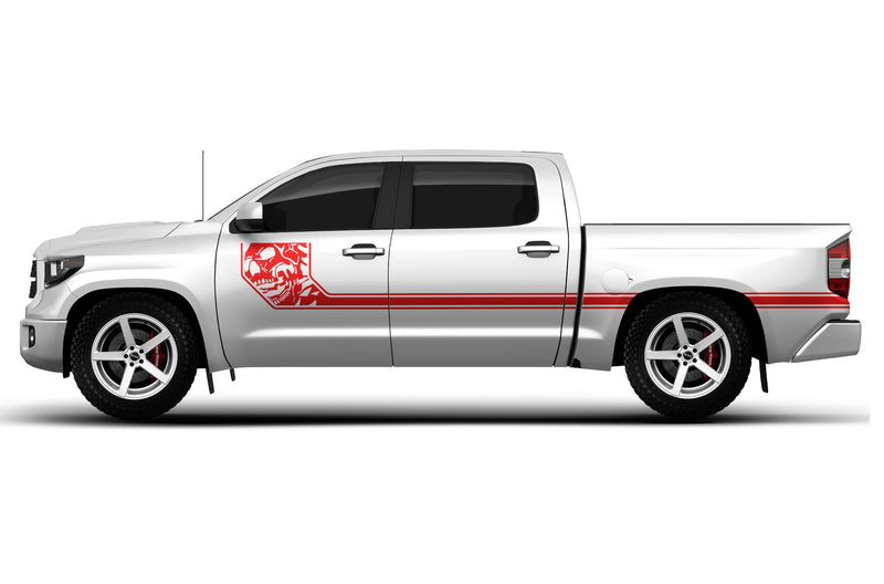 Side line nightmare stripes decals graphics compatible with Toyota Tundra 2007-2021