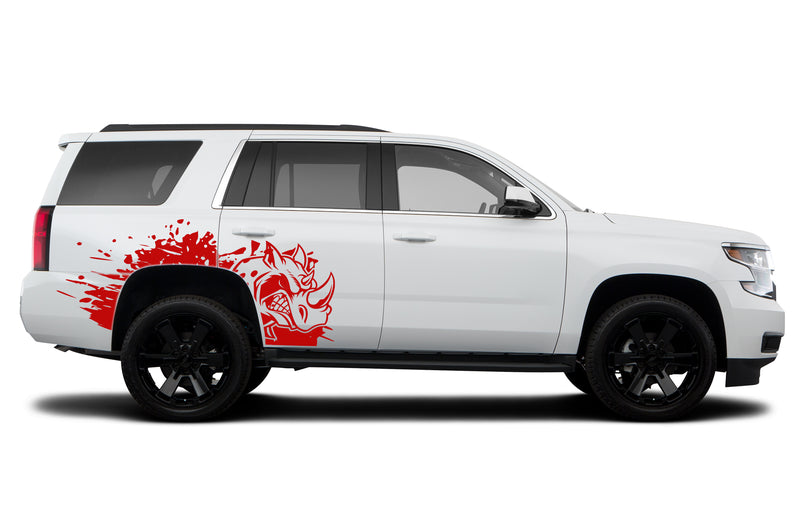 Side rhino splash graphics decals for Chevrolet Tahoe 2015-2020