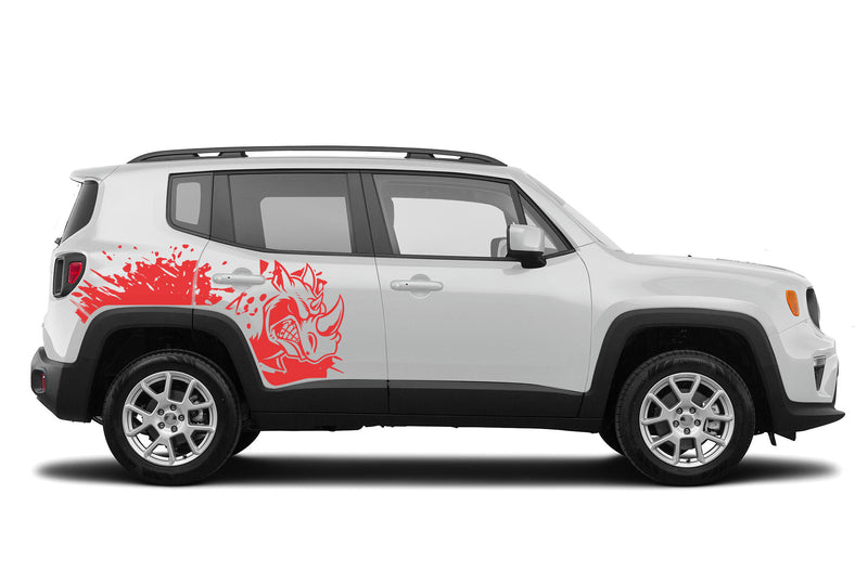 Side rhino splash graphics decals compatible with Jeep Renegade