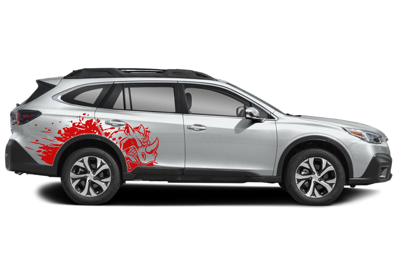 Side rhino splash graphics decals for Subaru Outback