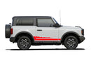 Side wildtrak style decal graphics compatible with Ford Bronco 2 doors