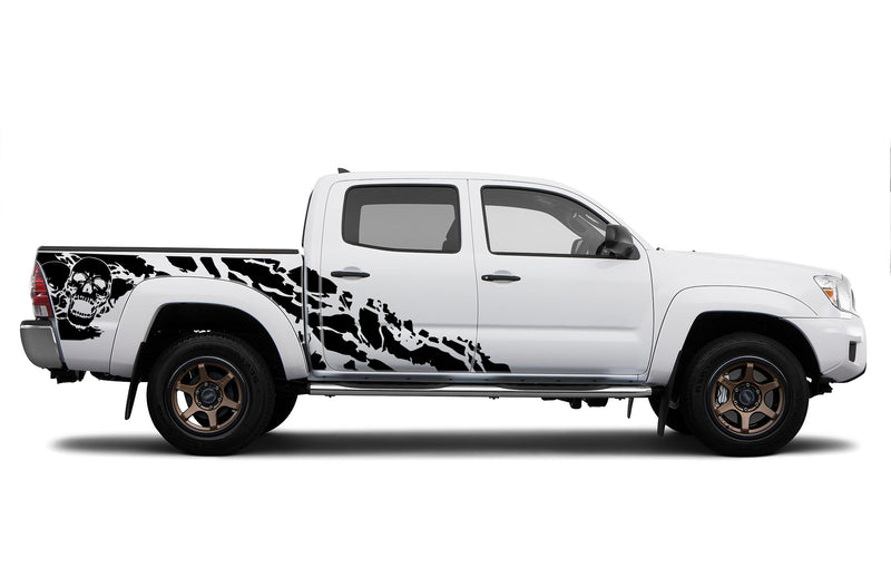 Skull shredded graphics decals for Toyota Tacoma 2005-2015