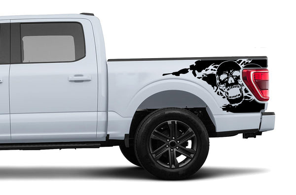 Skull side bed graphics decals for Ford F150