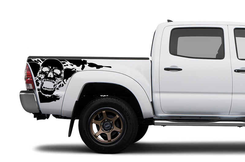 Skull side bed graphics decals for Toyota Tacoma 2005-2015