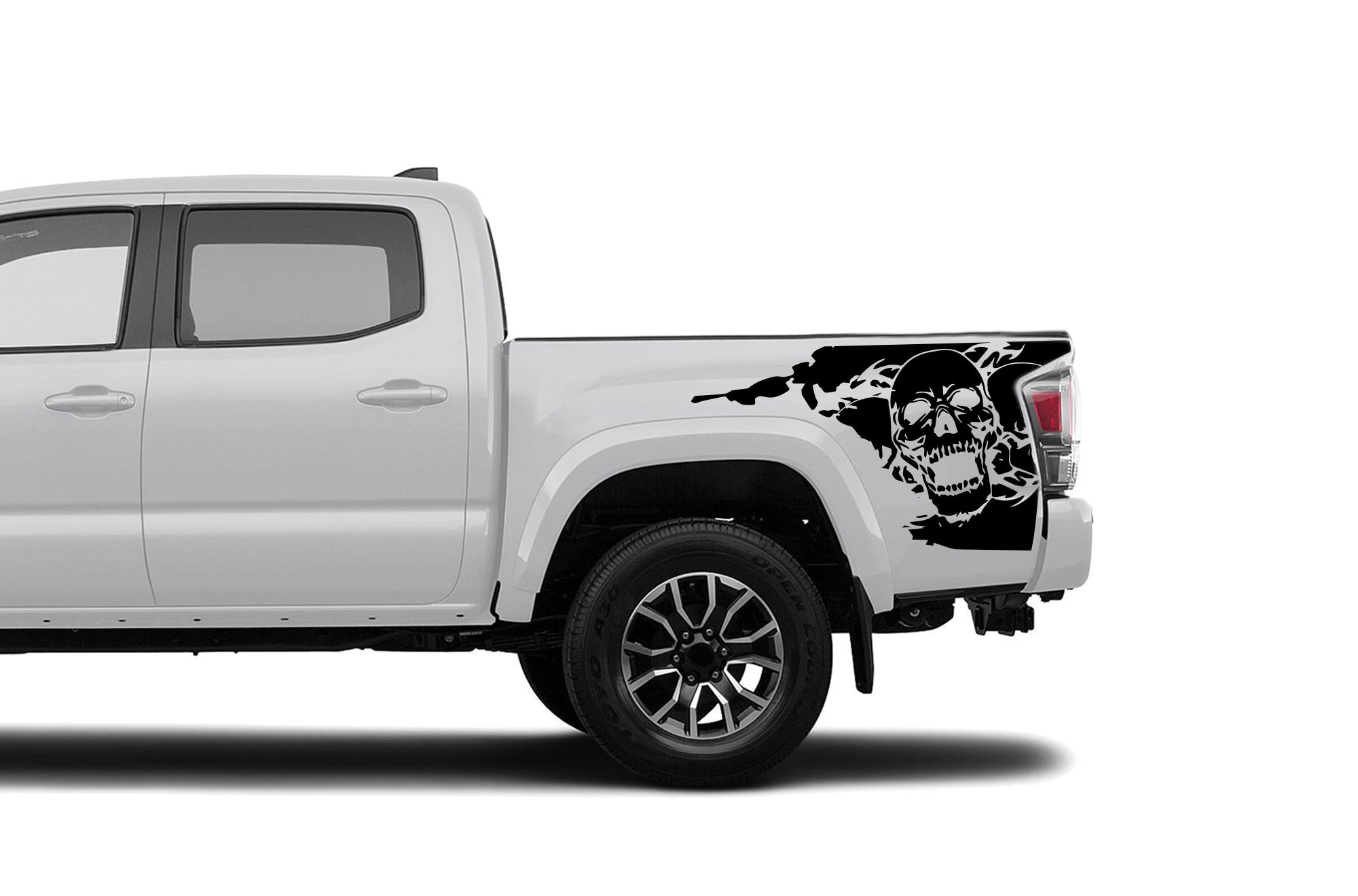 Custom Black Skull Replacement Badge For Toyota Tacoma 2005-2015 – Front Or Rear Emblem