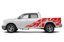 Skull shredded side graphics decals for Dodge Ram 2009-2018