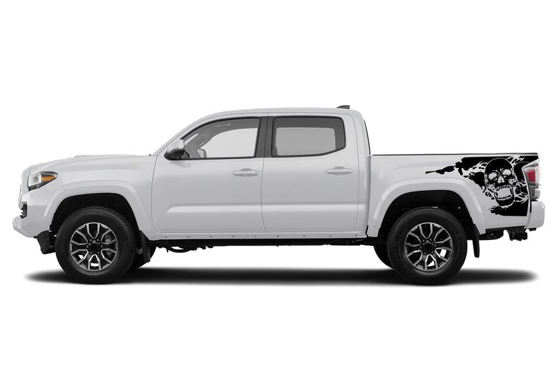 Skull side bed graphics decals for Toyota Tacoma
